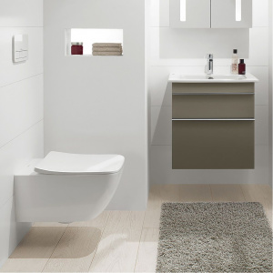 Унитаз, Villeroy&Boch, Venticello, безободковый (с открытым смывным краем), тип установки-подвесной, ширина, мм-375, глубина, мм-560, высота, мм-415, 