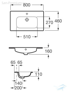 Раковина Roca VICTORIA-N UNIK 600 мм., белая (7.3279.9.E00.0) (только в комплекте с тумбой)