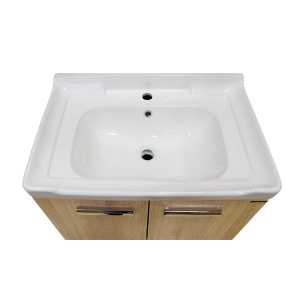 COMFORTY Тумба-умывальник "Рига-70" дуб сонома с раковиной COMFORTY 9335-70 (санфаянс)