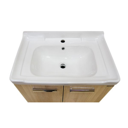 COMFORTY Тумба-умывальник "Рига-70" дуб сонома с раковиной COMFORTY 9335-70 (санфаянс)
