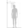 BOSSINI (MANHATTAN-2) Душевая панель 500 x 200 x 24 мм, 2 режима (дождь, каскад), хром (030)							