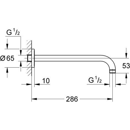 28576000 GROHE  Rainshower Душевой кронштейн модерн 