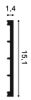 Плинтус SX168 SQUARE