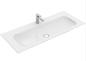 Раковина, Villeroy&Boch, Finion, ширина, мм-1200, глубина, мм-500, высота, мм-100, отверстия для смесителя-одно, перелив-есть, декор-без декора, грязе