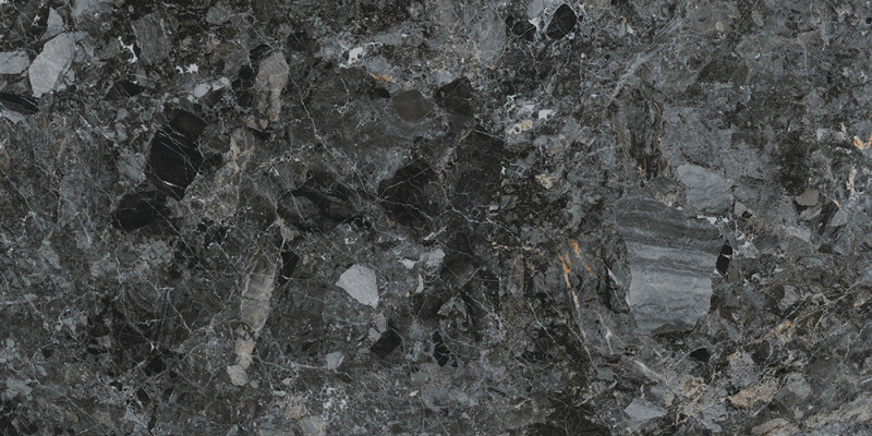 Керамогранит K948087LPR01VTER MarbleS Бреча Черный Лаппато R9 60*120