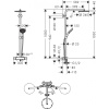 Душевая колонна Hansgrohe Raindance Select S Showerpipe 240 1 jet with PowderRain, черный матовый (27633670)