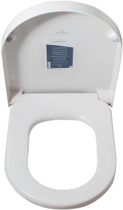 Сиденье для унитаза, Villeroy&Boch, Verity Design, с крышкой, ширина, мм-355, глубина, мм-540, высота, мм-30, тип шарниров-SoftClose, Quick Release, м