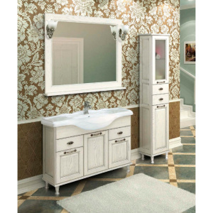 ЖЕРОНА 105 зеркало белое серебро+светильник MAGALI(FU003964) (2шт)