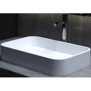 CALLISTA 104. Раковина из камня 1101104G, Saperit Белый глянец 