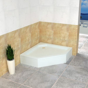 Душевой поддон  90*90*3.5 h 22 RGW STYLE Белый Трапеция/Ø60//FW5-8