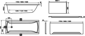Ванна CLASSIC 150x70 N белая