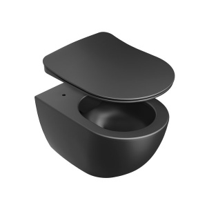 Сиденье для унитаза Uni Chrome Flat черное 360 x 445 x 61,5