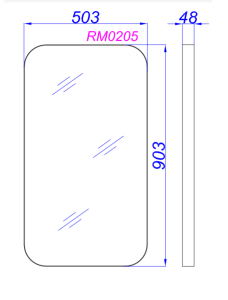 RM0205W зеркало в металлической раме, цвет белый RM0205W
