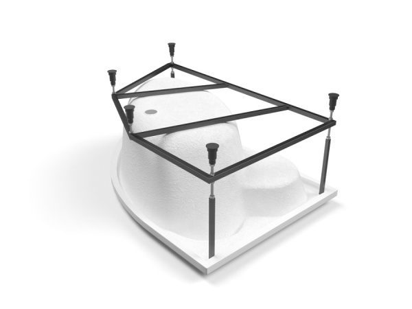 Ванна акриловая Cersanit KALIOPE 153x100x46 левая, ультра белая
