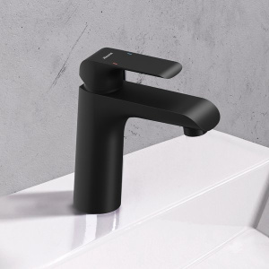 Смеситель для умывальника с донным клапаном Flat black FL 013.20