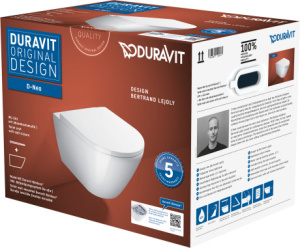 D-Neo Унитаз подвесной Duravit Rimless в комплекте 