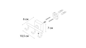 FX-61305C Kvadro Крючок тройной