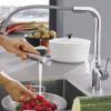30270000 Смеситель для кухни GROHE Essence+ с высоким изливом и выдвижной лейкой, хром