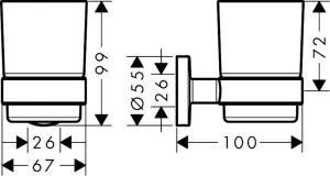 41718000 HG Logis Universal стакан для зубных щеток