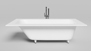 ORLANDA PLUS 190x100 встраиваемая ванна с прямоугольной чашей 1900х1000х600, регулируемые ножки, ширина бортика от 3,5 до 15 см, обрезка бортов по схе