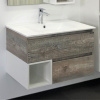 COMFORTY Тумба-умывальник "Турин-75" дуб бежевый с раковиной COMFORTY 75E