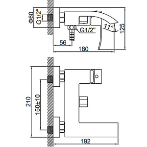 Смеситель для ванны Ledeme L73217